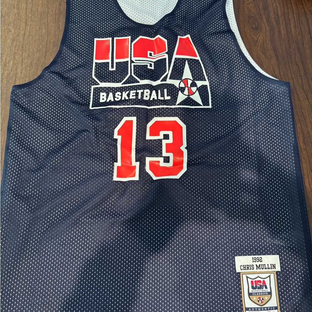 1992 USA Olympic Team reversible practice jersey - Chris Mullin - size M